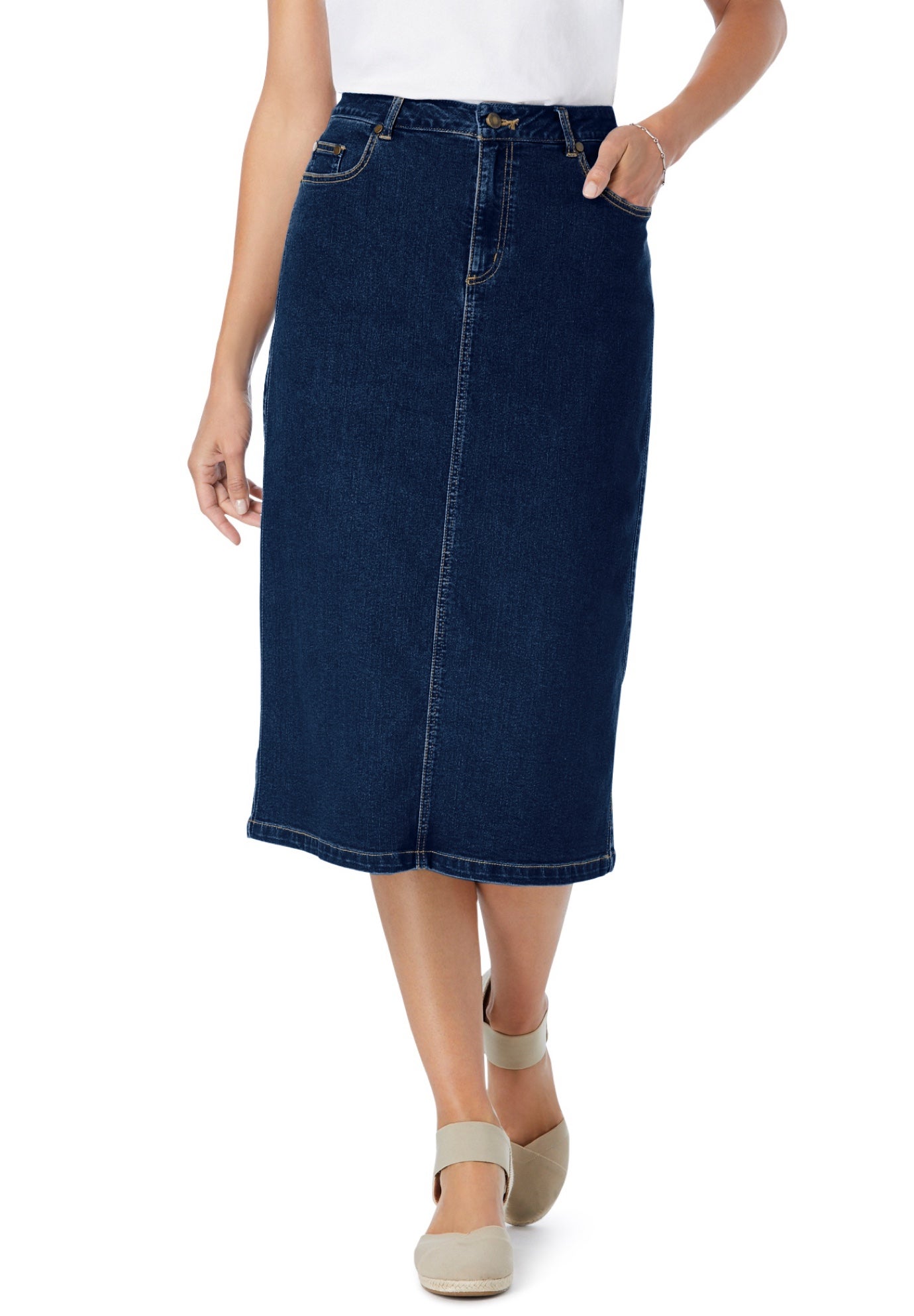 Stretch Denim Five-Pocket Jeans Skirt image number 0