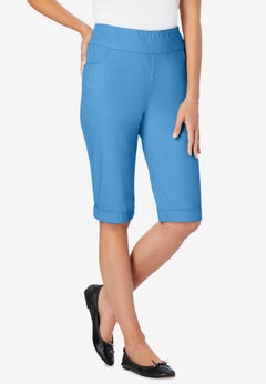 Smooth Waist Pull-On Flex Fit Short Denim Jeans
