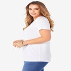 Eyelet Cutout Tee image number null