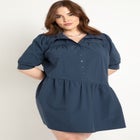 Mini Dress With Asym Flounce image number null