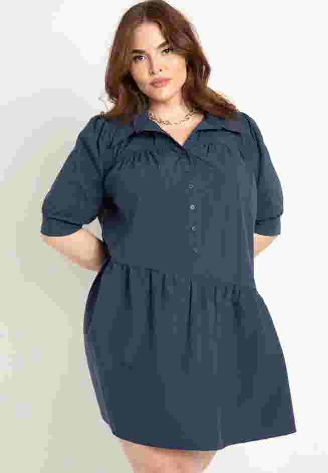 Mini Dress With Asym Flounce image number 4