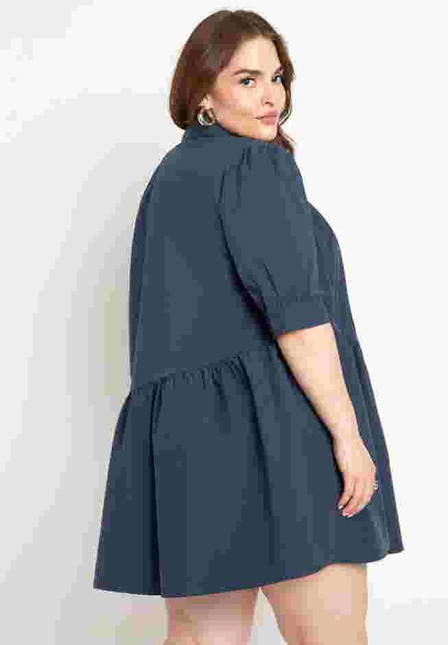 Mini Dress With Asym Flounce image number 5