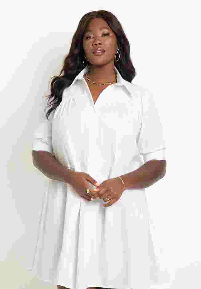 Mini Dress With Asym Flounce image number 1