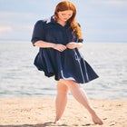 Mini Dress With Asym Flounce image number null