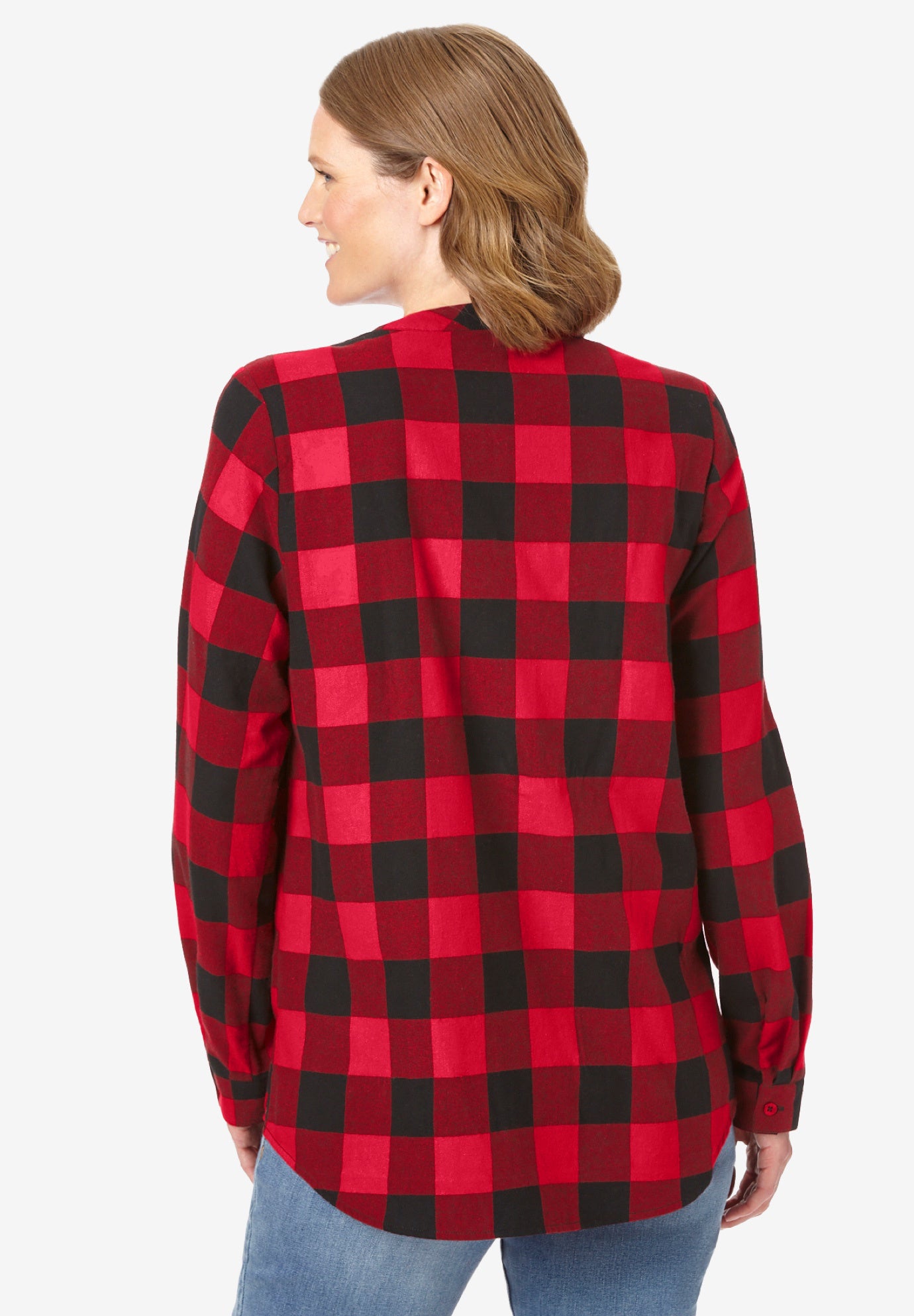 Flannel Tunic With Layered Look image number 2