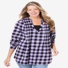 Flannel Tunic With Layered Look image number null
