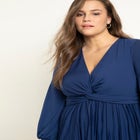 Knot Front Pleated Skirt Dress image number null