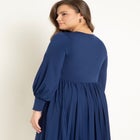 Knot Front Pleated Skirt Dress image number null