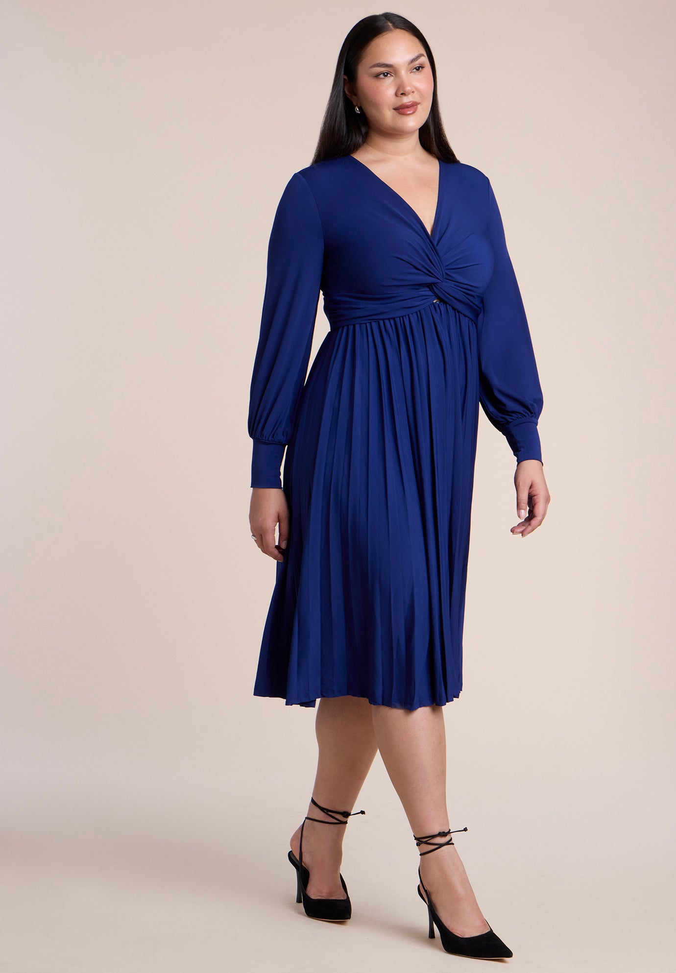 Knot Front Pleated Skirt Dress image number 0