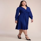Knot Front Pleated Skirt Dress image number null