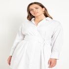 Relaxed Shirtdress with Belt image number null