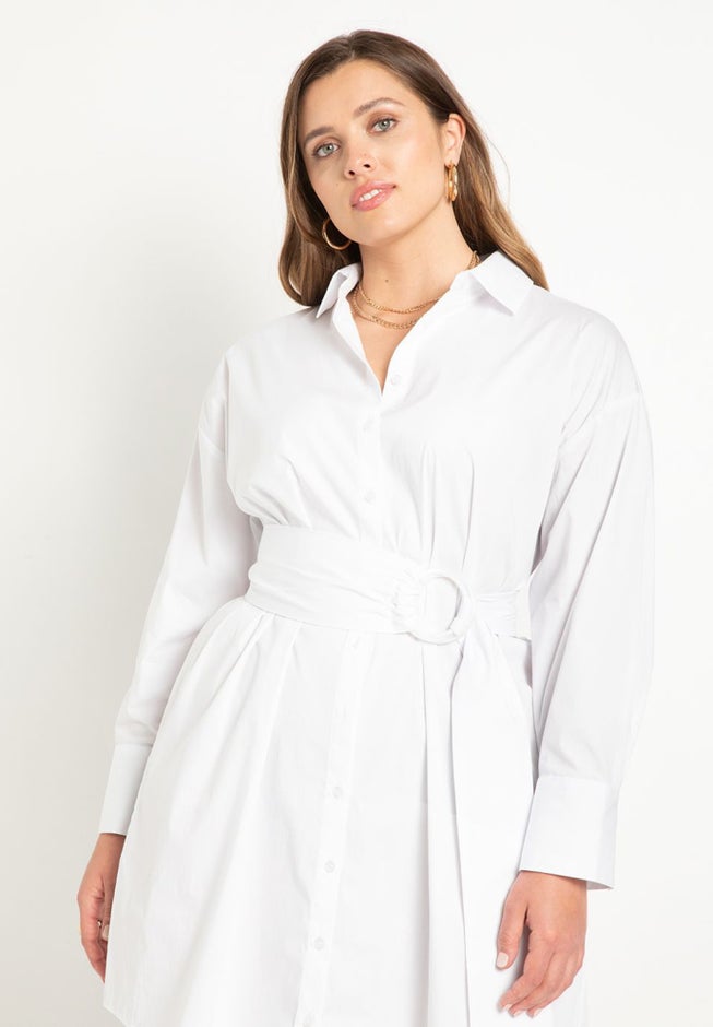 Relaxed Shirtdress with Belt image number 1