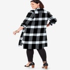 Plaid Button Front Ultra Tunic image number null