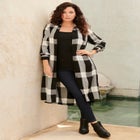 Plaid Button Front Ultra Tunic image number null