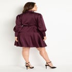 Mini Satin Wrap Dress image number null