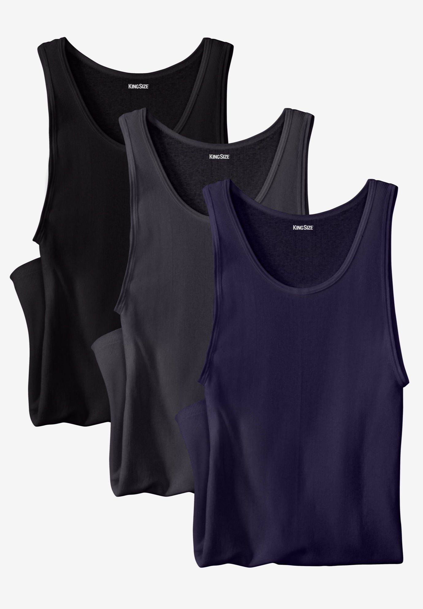 Ribbed Cotton Tank Undershirt 3-Pack image number 0