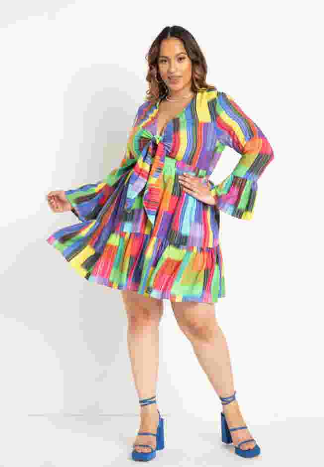 Tie Front Mini Dress image number 0