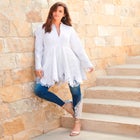 Poplin Embroidered Swing Tunic image number null