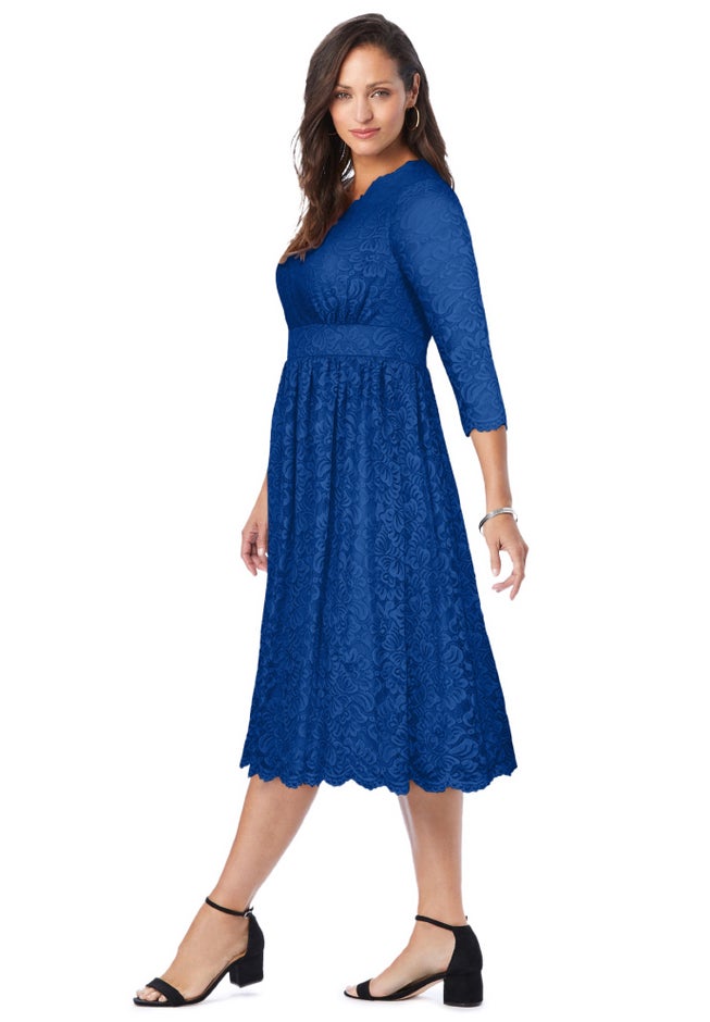 Stretch Lace A-Line Dress image number 2