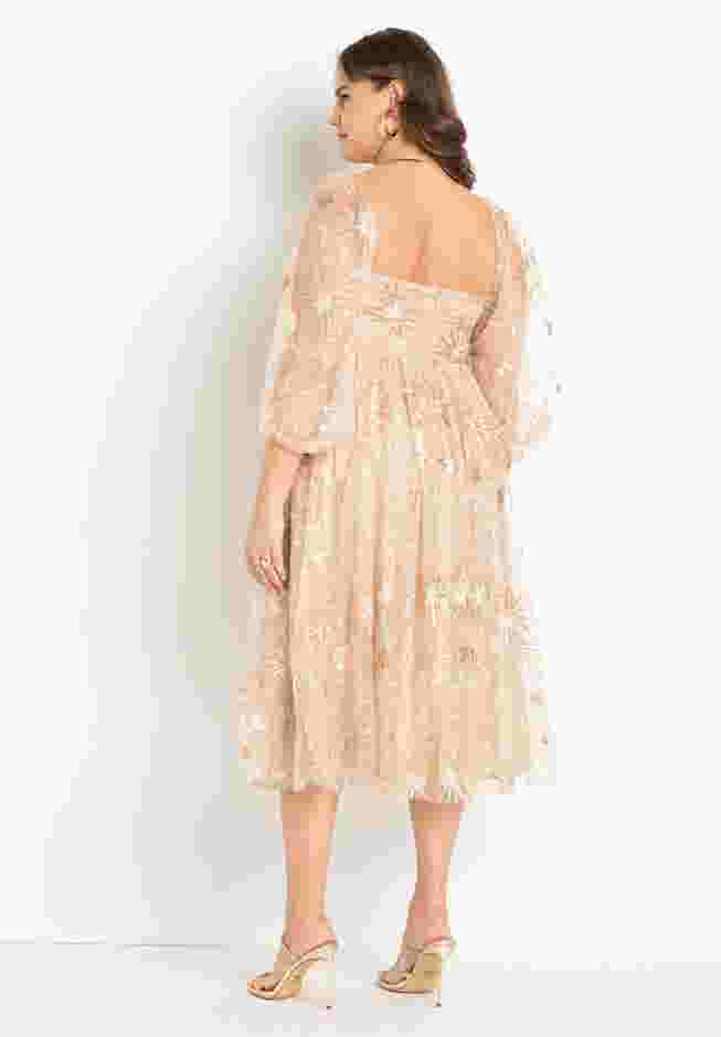 Ruched Bodice Novelty Sequin Dress image number 2