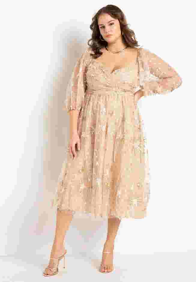 Ruched Bodice Novelty Sequin Dress image number 0