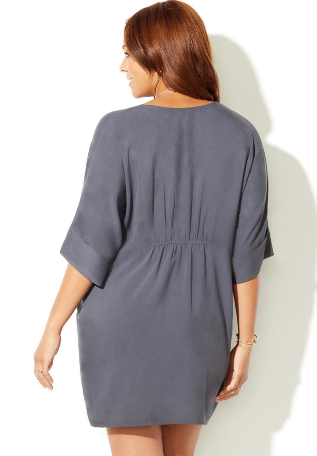 Amelia Draped V-Neck Dress Cover Up image number 1