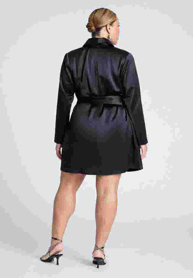 Tie Detail Blazer Mini Dress image number 1