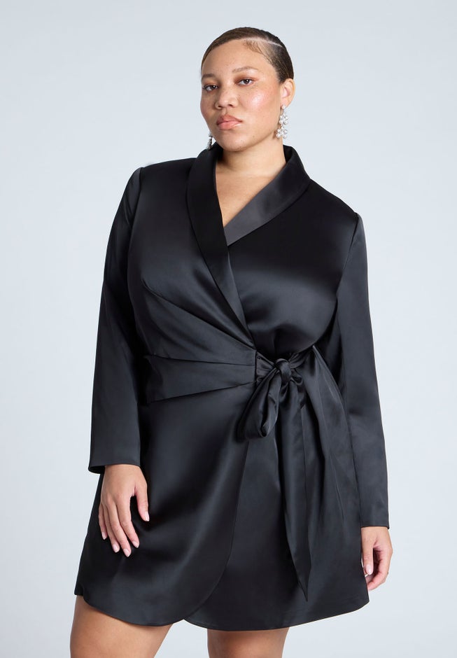 Tie Detail Blazer Mini Dress image number 2