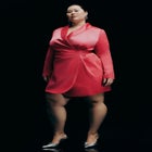 Tie Detail Blazer Mini Dress image number null