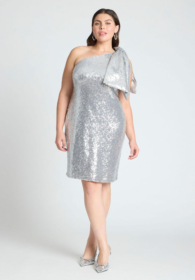 Bow Shoulder Sequin Mini image number null