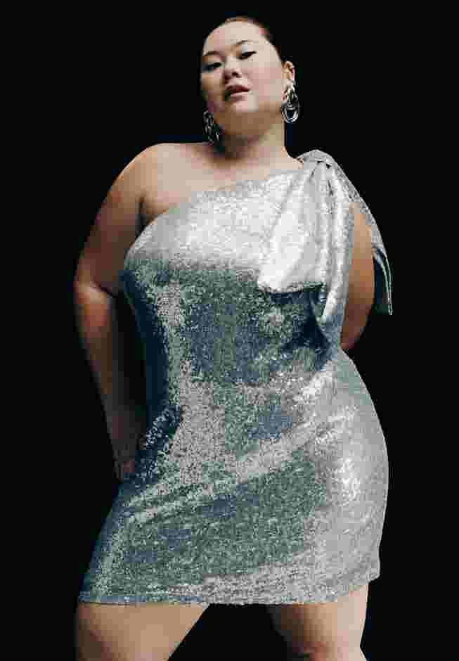 Bow Shoulder Sequin Mini image number 0