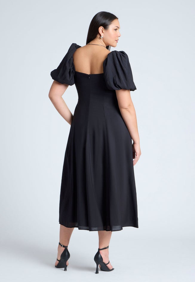 Puff Sleeve Flare Dress image number 1