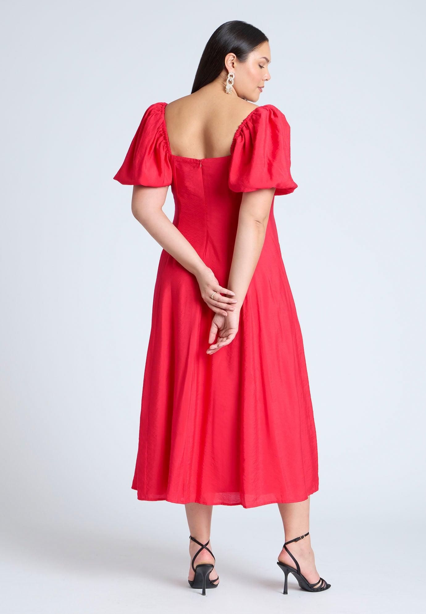 Puff Sleeve Flare Dress image number 1