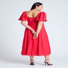 Puff Sleeve Flare Dress image number null