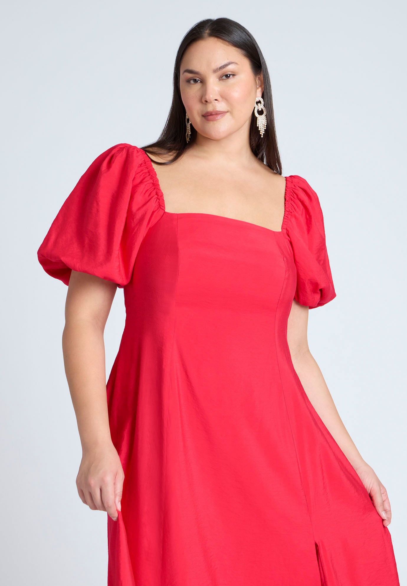 Puff Sleeve Flare Dress image number 2