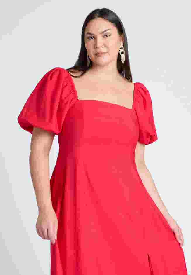 Puff Sleeve Flare Dress image number 2