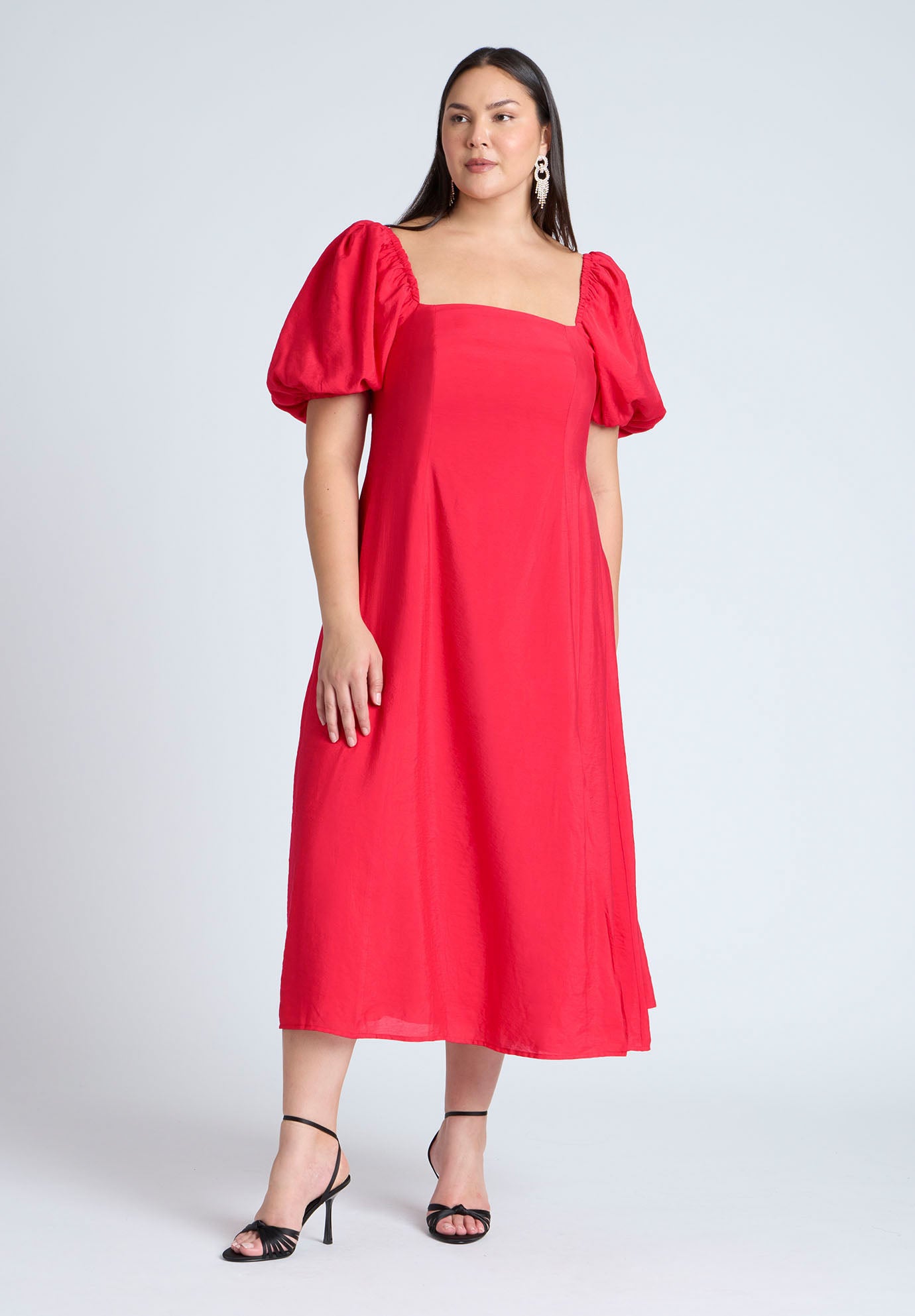 Puff Sleeve Flare Dress image number 0
