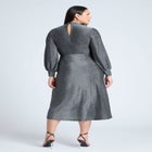 Mock Neck Lurex Midi image number null