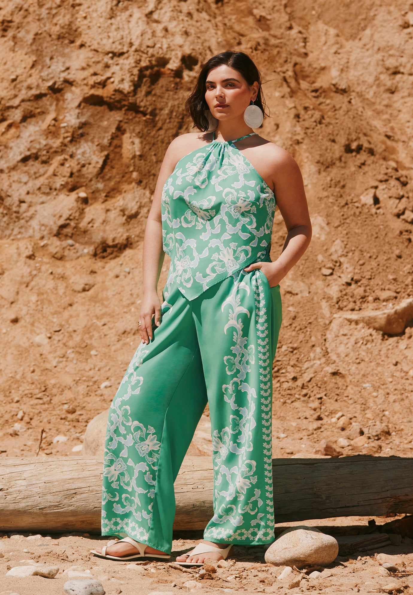 Placed Print Pull On Pant image number 0