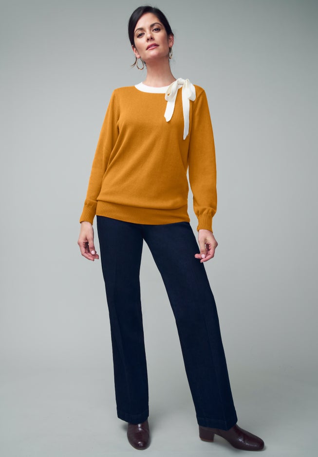 Tie-Neck Sweater image number 4