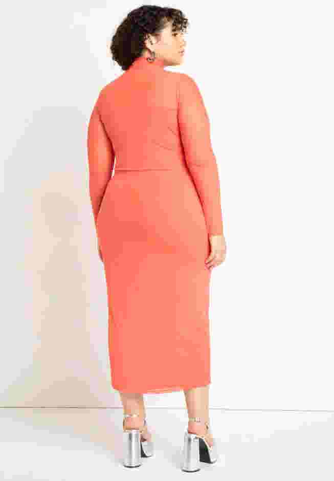 Sheer Dress With Wrap Detail image number 2