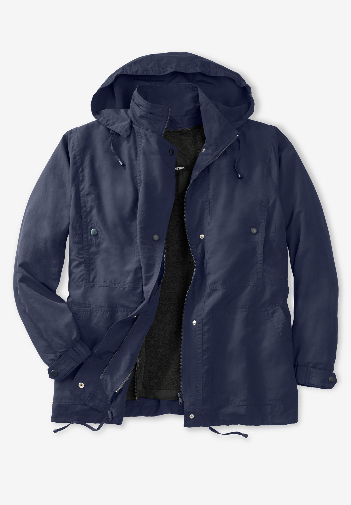 Fleece-lined Taslon&reg; Anorak image number 0