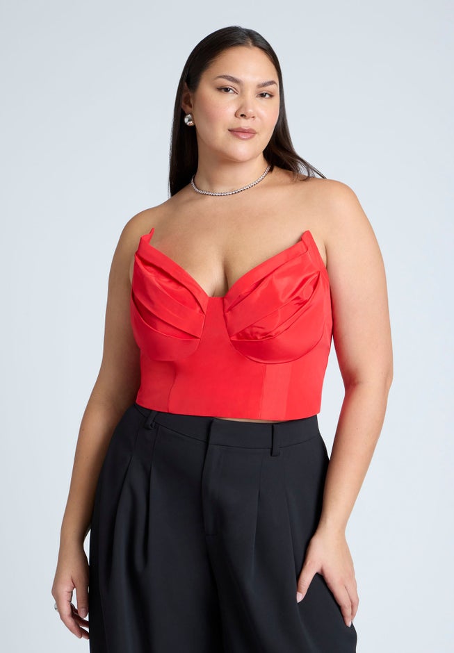 Dramatic Bust Crop Top image number null