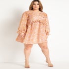 Clipped Jacquard Ruffle Mini Dress image number null