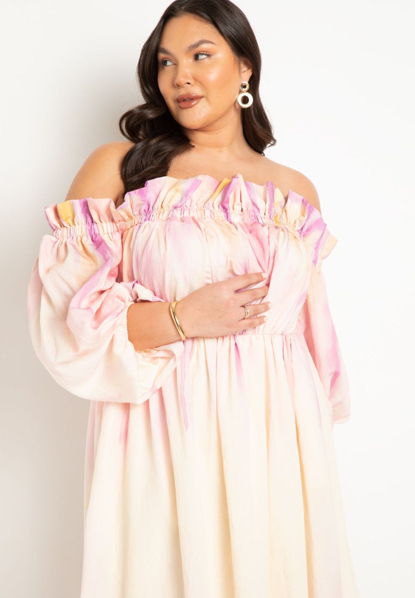 Off The Shoulder Ruffle Dress image number 1