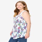 Sleeveless Pintuck Gauze Shirt image number null