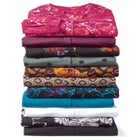 Rayon 7-Day Three-Quarter Sleeve Tab-Front Tunic image number null