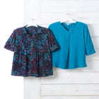 7-Day Three-Quarter Sleeve Tab-Front Tunic image number 4