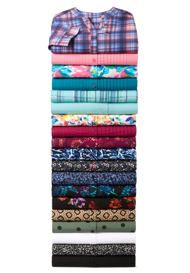 7-Day Three-Quarter Sleeve Tab-Front Tunic image number 3