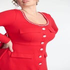 Eloquii X Kate Spade New York Dramatic Bow Rhinestone Mini Dress image number null